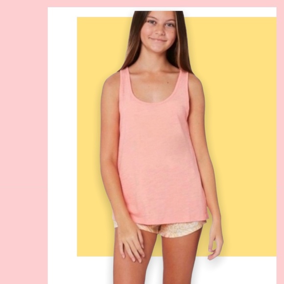 New Justice Peach Tank Top Girls Size 10 - Picture 2 of 11